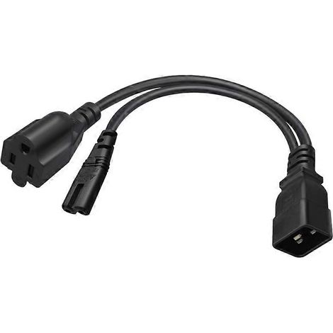 Câble adaptateur de conversion d'alimentation C20 mâle vers NEMA5-15R C7 femelle à peigne (1/5)