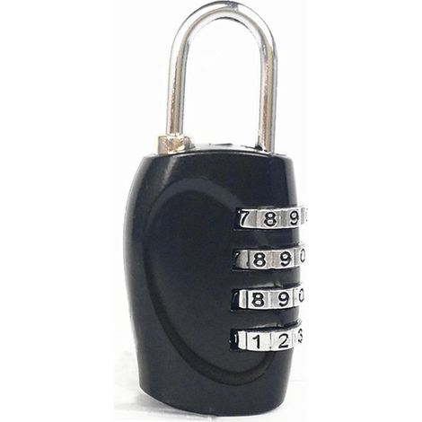 Cadenas à combinaison à 4 chiffres pour bagages, cadenas de sécurité, cadenas à code pour valises de voyage, cadenas pour casiers à (1/2)
