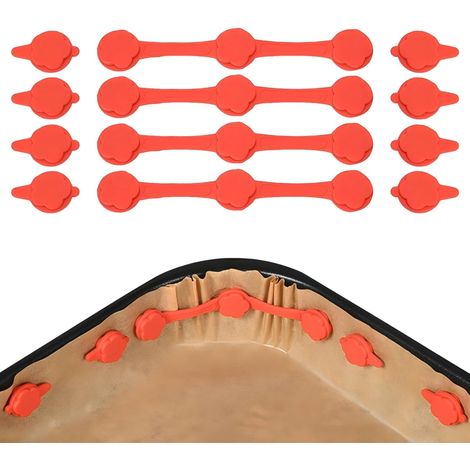 Set mit 4 magnetischen Silikonschlaufen für Heißluftfritteusen – Hitzebeständige Clips zur Befestigung von Backpapier-Einlagen, verhindern Verbrennungen und Kontakt