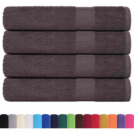 vidaXL Toallas de sauna FROGN 4 uds antracita 80x200 cm 360 g/m² (1/2)