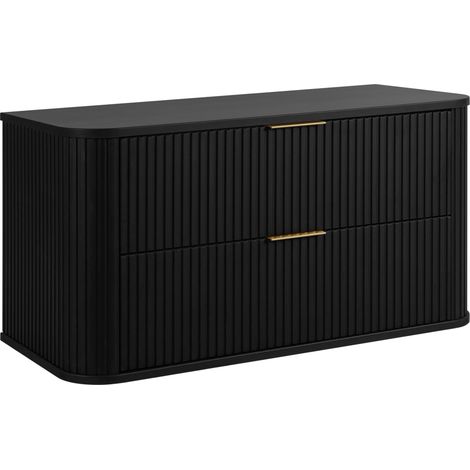 Meuble sous vasque à suspendre GLAMOUR NOIR 100 cm (1/5)