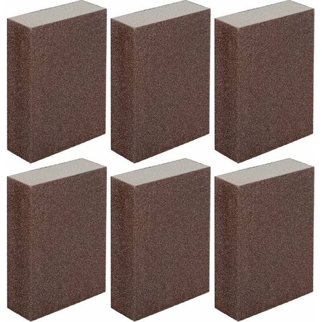 MINKUROW Schleifschwämme, 20 Stück Schleifschwammblöcke Körnung 120/180, grob, waschbar und wiederverwendbar für Holz-Metall-Modell