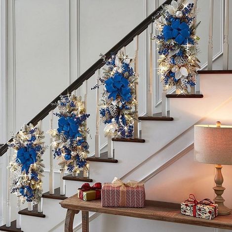 Guirlande De Noël En Rotin - Couronne Murale Porte Décorative Pour Intérieur Restaurant - 60 X 30 Cm - 1 Pièce (1/5)