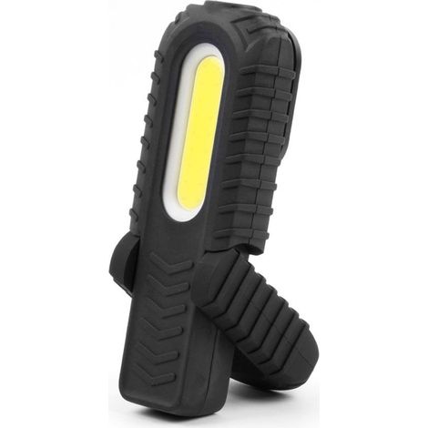RHG Lampe de poche led cob 3w 90lm + 5w 300lm rechargeable avec usb. avec crochet + aimant + support
