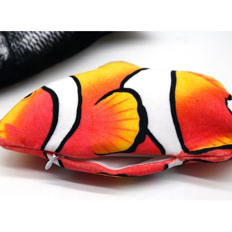 30 cm großer, elektrisch vibrierender Wels in Form eines roten Clownfisches (1/4)