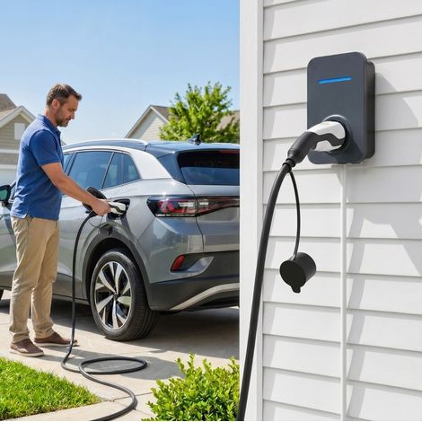 Câble de recharge Type 2 5 m 11 kW 16 A Mode 3 triphasé pour EV, FloraGrace (1/5)