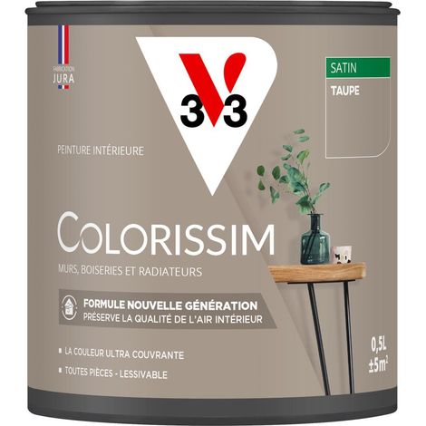 Peinture murale intérieure Colorissim® V33 Taupe Satin 0,5L
