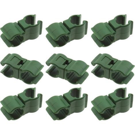 Lot de 50 connecteurs de treillis pour plantes grimpantes en rotin - Pour jardin, verger, cage à tomates (11 mm) (1/4)