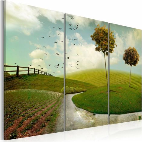 Tableau paysage idyllique de la campagne - 120 x 80 cm (1/4)