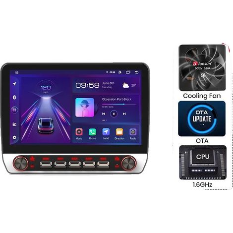 Autoradio, Taille de l'écran, Système de navigation, compatible avec Peugeot 407 2004-2011, V3 Plus (4 Go-64 Go) - 10,1 pouces (1/2)