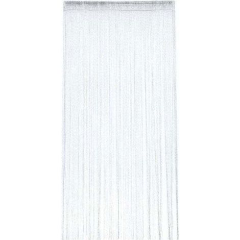Rideau occultant - - 100x200 cm - Blanc - 100% polyester - Panneaux corde (1/3)