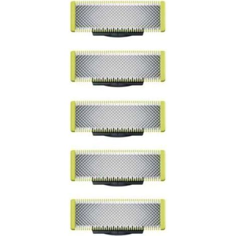 Applicable à OneBlade - Lames de rechange. pour rasoir/tondeuse électrique OneBlade. acier inoxydable robuste. taille. stylisation et rasage. lot de 5 (1/5)