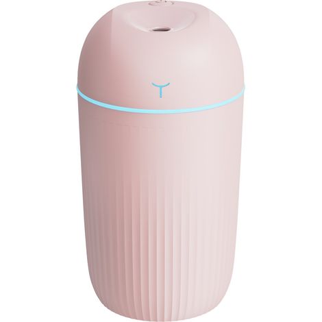 Kompakter USB-Tragbarer Luftbefeuchter für Haus, Büro oder Schlafzimmer – Leiser Luftdiffusor mit 420 ml Tank, Feinnebelung und Ladefähigkeit – Rosa