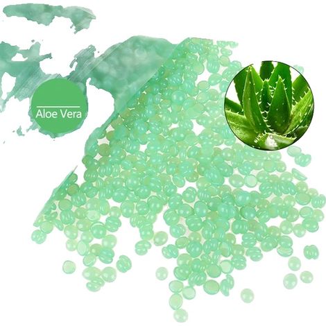 Cire d'épilation, perles de cire dure, sans besoin de strip, Aloe vera 500g (1/2)