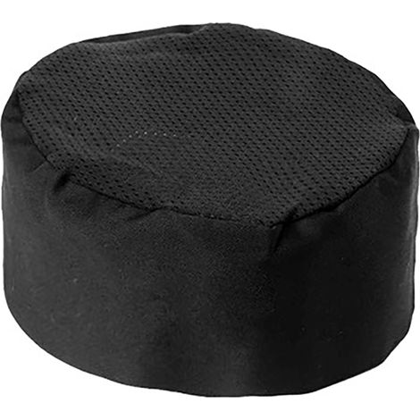 Ortviai Toque de Chef Noir Réglable avec Aération Supérieure – Coton et Polyester, Taille Unique