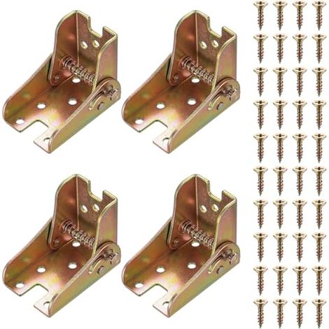 4 bisagras plegables autoblocantes, bisagras plegables de 90 grados, soportes de extensión para patas de mesa plegables, bisagras plegables para patas de mesa y cama.