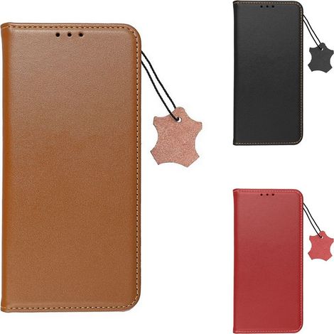 Smart Pro Echt Leder Hülle Tasche kompatibel mit Xiaomi Redmi 12 4G/5G Schwarz (1/5)