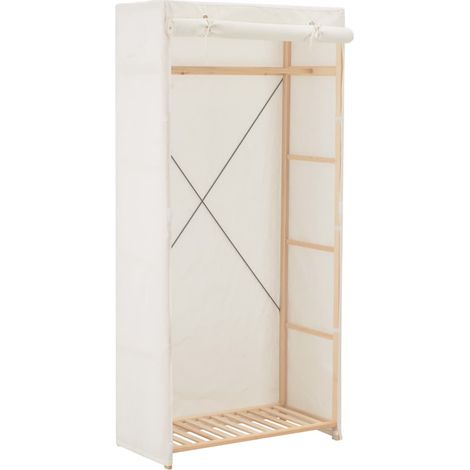 vidaXL Garde-robe Blanc 79 x 40 x 170 cm Tissu