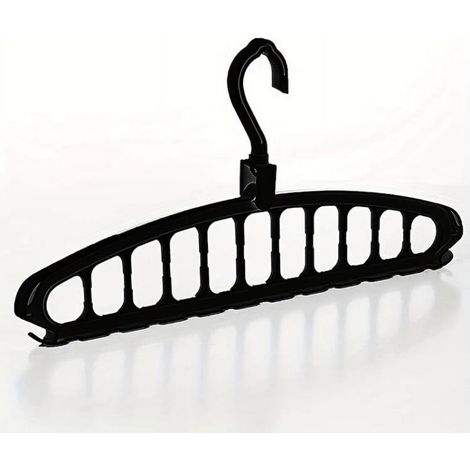 Platzsparender Kleiderbügel, ideal zur Organisation und Aufbewahrung im Kleiderschrank. Robuster Kleiderbügel zum Aufhängen von Hemden, Pullovern usw., 40 cm lang und 17,4 cm hoch. (1/3)