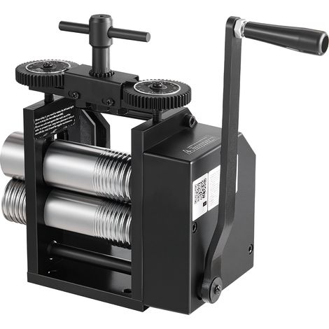 Mophorn Handwalzwerk 60 mm 4-in-1 Schmuckwalzwerk Rund, Flach, Vierkant und Halbrund, Manuelles Werkzeug für DIY-Schmuckherstellung, Einstellbare Materialstärke 0,03–7 mm, geeignet für weiche Metalle (1/5)