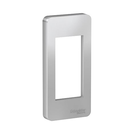 Unica plaque de finition étroite Alu 1 module SCHNEIDER NU200130 (1/3)
