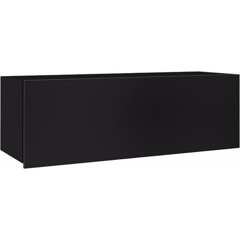 Armario de pared Tivdalu 101, Negro + Negro brillante (1/4)