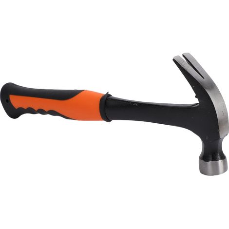 Marteau griffe électricien compact acier carbone TPR démontage clou travaux bois rénovation 250g (1/5)
