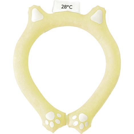 Dispositif de prévention et de rafraîchissement contre les coups de chaleur en été, tour de cou rafraîchissant, collier jaune pour les sports de plein air. (1/5)