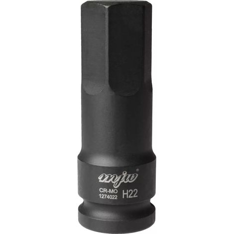 MJW Schaft-Schlagstecknuss 1/2" lang HEX H22
