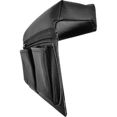 Car Door Armrest Pad Made of Durable Leather, Ergonomically Shaped with Practical, Easy to Clean, Stylish Black Design for Comfortable Driving and Elegant Interior (1/5)