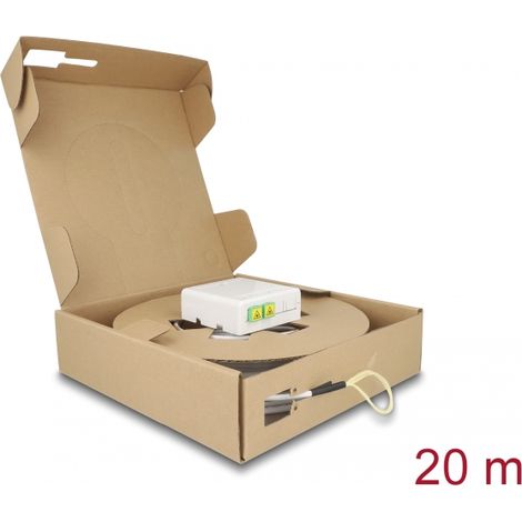 Delock Caja de conexiÃ³n de fibra Ã³ptica 2 x SC/APC Simplex con juego de cables de acometida 20 m