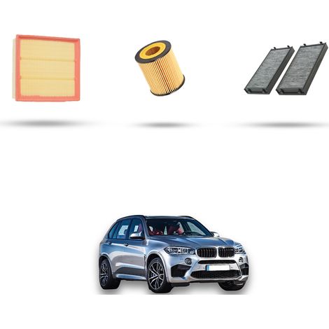 Kit tagliando 3 filtri compatibile con Bmw x5 (F15,F85) 35I 225kw dal 2013 (1/4)