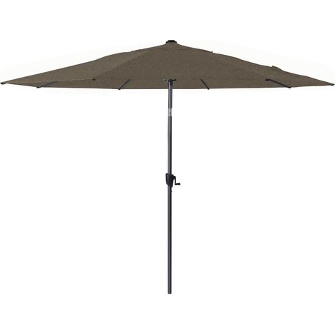 PROLOISIRS Parasol droit en aluminium inclinable avec manivelle - Ø300 cm - Coloris chiné naturel