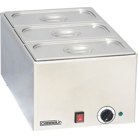 Bain marie inox avec 3 bacs gn 1/3 - Casselin - cbm3 (1/2)