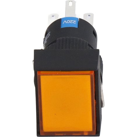 Lot de 25 interrupteurs à bouton-poussoir autoréarmables à 6 broches, rectangulaires, momentanés, en ABS, avec rondelle, 220 V (1/5)