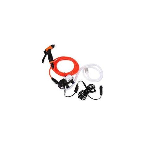 Nettoyeur de Pompe à Eau Haute Pression Portable, Kit de Lavage de Voiture, pulvérisateur de Voiture, Pompe à Eau pour laveuse à Pression 12V 80W Haute Pression 130 PSI