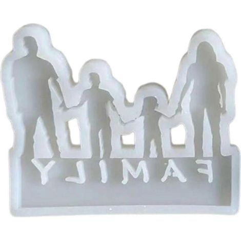 Ensemble de quatre moules en résine et silicone pour projets artistiques et artisanaux (1/4)