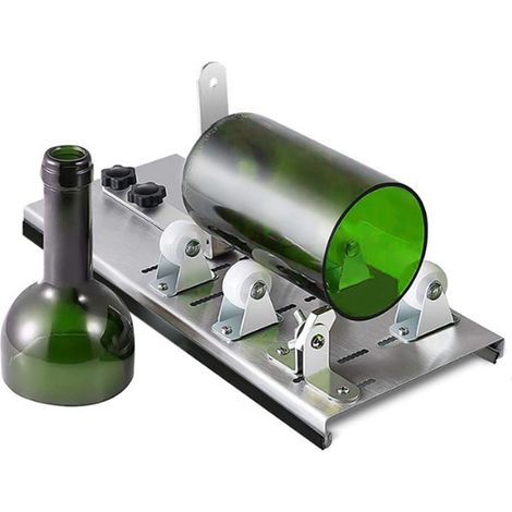 Découpeur de bouteilles en verre 5 molettes nylon amovibles outil de découpe précise pour bouteilles de vin DIY (1/5)