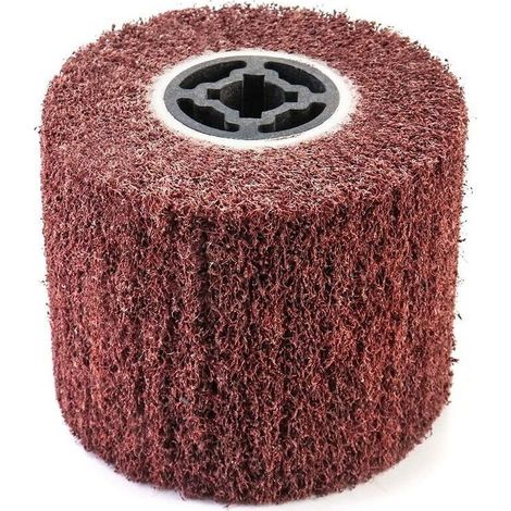 Brosse Abrasive Synthétique Ø120x100mm Grain 80 pour Rénovateur Polissage (1/4)