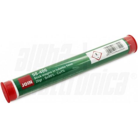 Stick stagno tubetto 20 g lega sn99 cu1 lead free 1 mm alpha elettronica-join 98-406