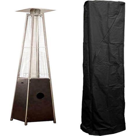 Housse de protection pour chauffage de terrasse, imperméable, coupe-vent, résistante aux UV, 211 x 61 x 53 cm (1/5)