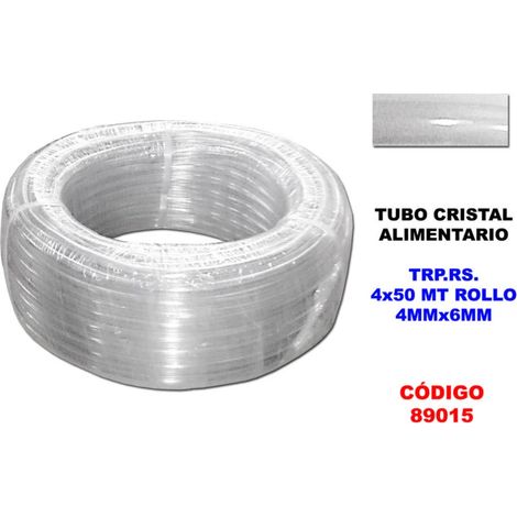 tubo cristal alimentario trp.rs.- 4 x 50 mt rollo   4 mmx  6 mm