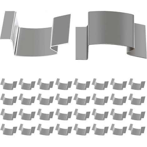Pinces à verre compatibles avec les serres (50 pièces) - Compatibles avec la maison et le jardin - Pinces à verre compatibles avec les serres - Fabriquées en acier inoxydable - Un accessoire indispens (1/5)