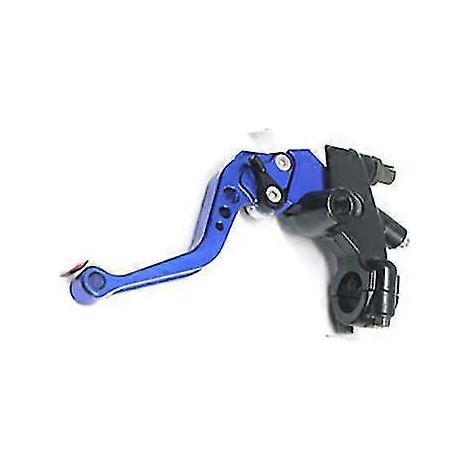 Levier de réservoir de maître-cylindre de frein et d'embrayage hydraulique Alconstar 7/8" pour motos Harley, Honda, Yamaha, Kawasaki et Suzuki - bleu, gauche (1/5)