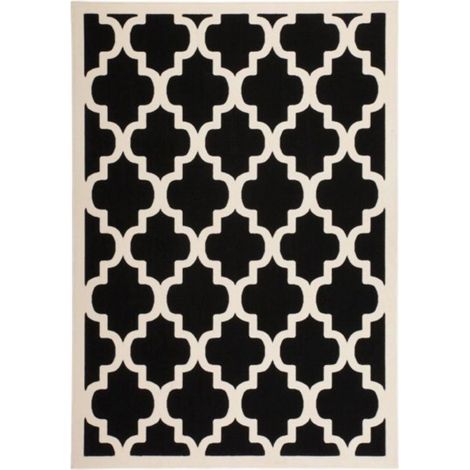 Tapis Vintage à Poils Courts "Manolya" Noir 120 x 170 cm (1/4)