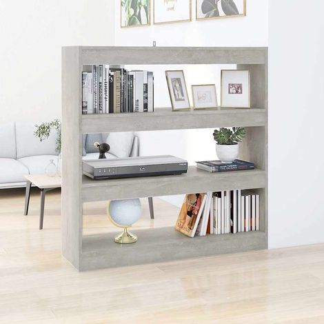 vidaXL Book Cabinet/Room Divider Concrete Grey 100x30x103 cm (1/5)