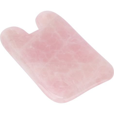 Outil de massage facial professionnel en quartz rose Gua Sha, planche de massage portable pour la beauté du visage (1/5)