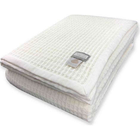 Coperta in Lana Estiva Maia - Pura Lana Vergine - Leggera e Traspirante - Antipilling - Made in Italy Cm. 220x260 (1/4)