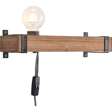 Vägglampa, vägglampa inomhus "Sverina" aus trä für vardagsrum / matsal von Lindby