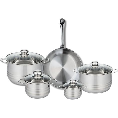 Ensemble de 1 Poêle de cuisson 28 cm et 4 faitouts 12, 16, 20 et 24 cm Elo Profi Brillant (1/5)